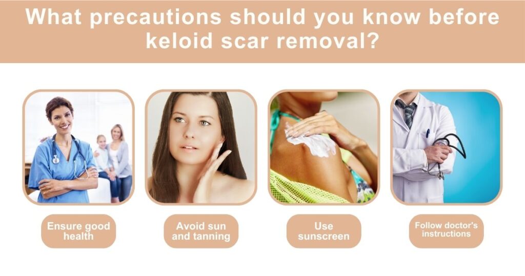 Keloid Scar Removal Before and After............What precautions should you know before keloid scar removal